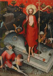Die Auferstehung, SS Jakobus der Jüngere, Bartholomäus, Philipp, nach 1380